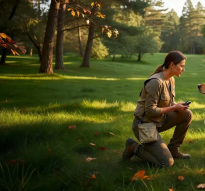Trener prowadzący pozytywny trening z psem w naturze